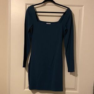 Aritzia Long Sleeve Teal Dress